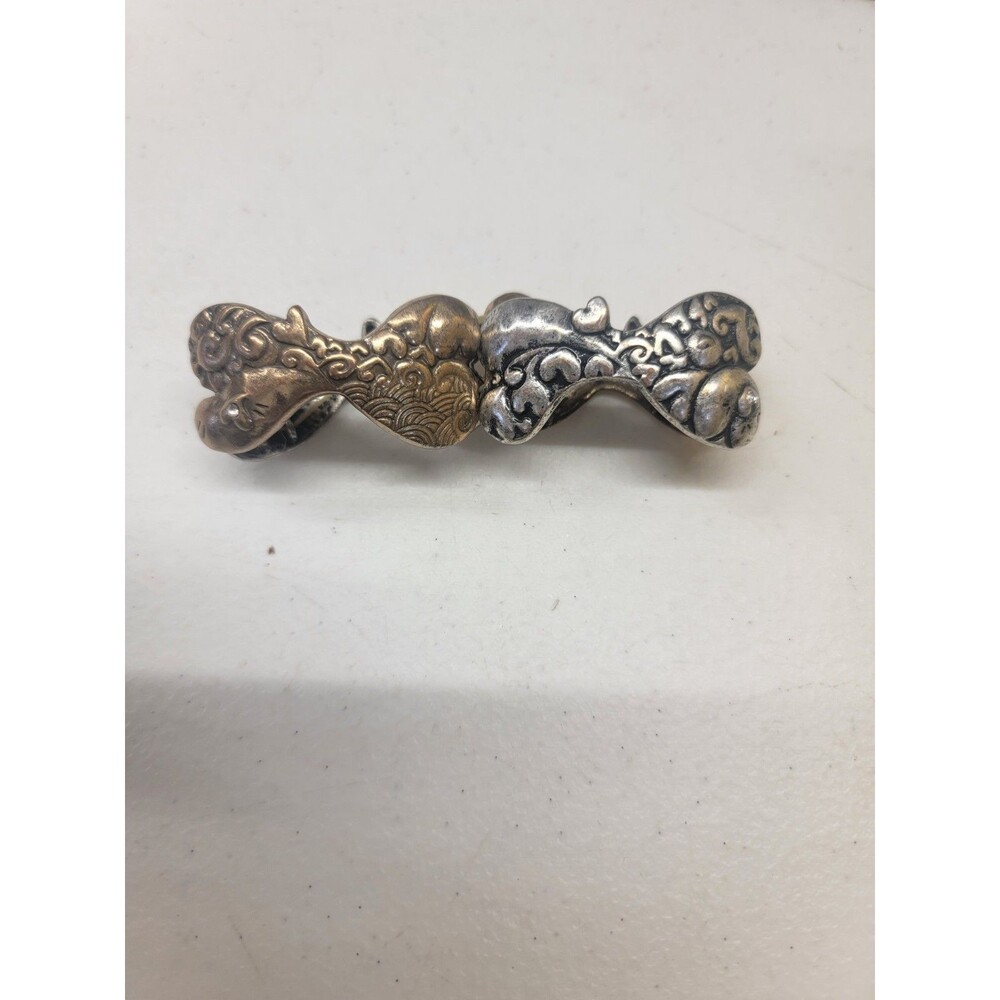 Multi Tone Metal Stretch Bracelet Gold Tone Silver Tone